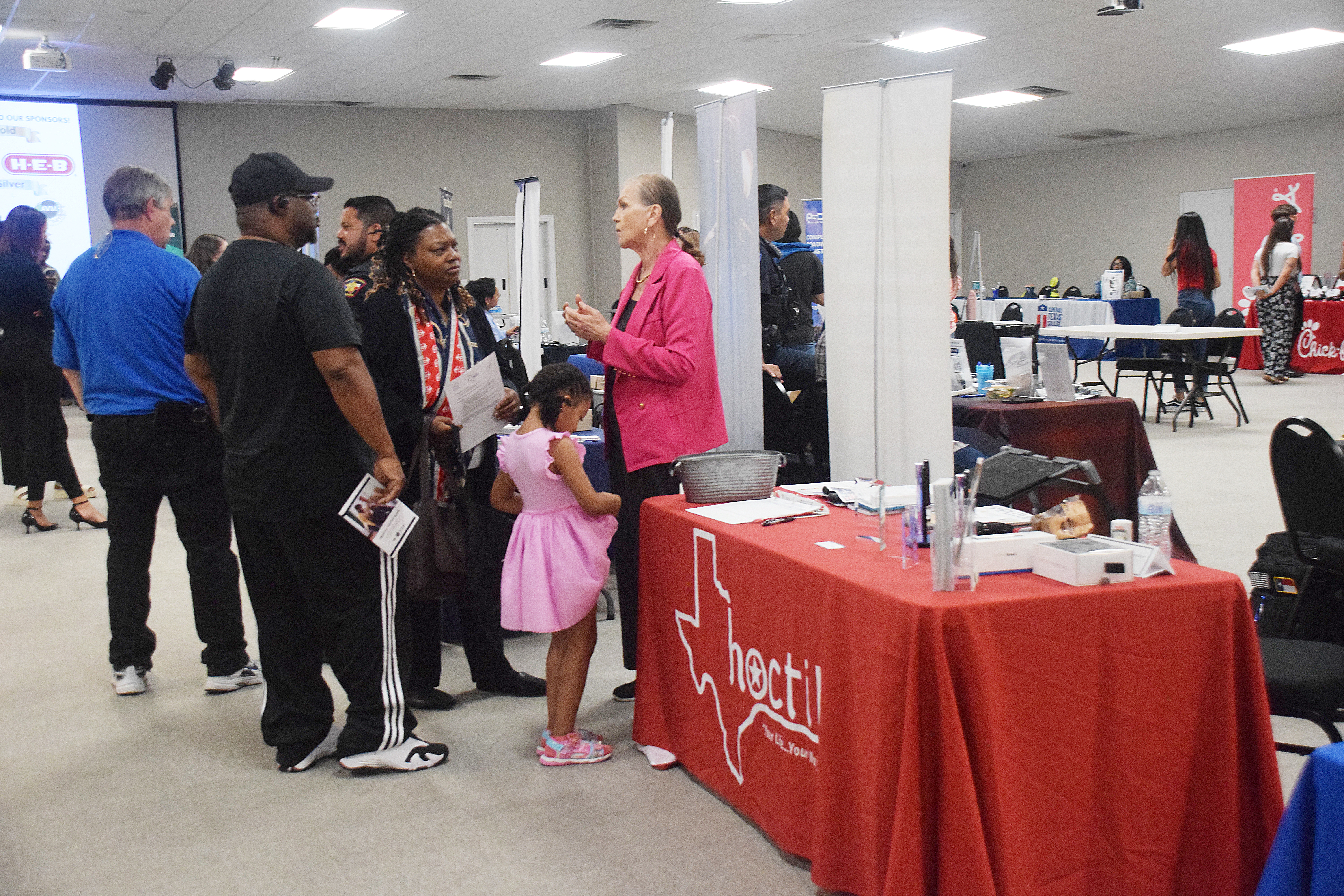 File Photo  -- Job seekers visit a table at last year’s Regional Hiring Event held by the Copperas Cove Economic Development Corporation. This year’s event is set for Wednesday, July 29, from 10 a.m. to 2 p.m. at the Copperas Cove Civic Center, located at 1206 W. Avenue B.
