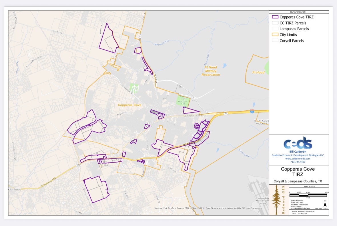 Courtesy Graphic    The Copperas Cove city council approved the creation of a Tax Incremental Reinvestment Zone at Tuesday’s meeting.