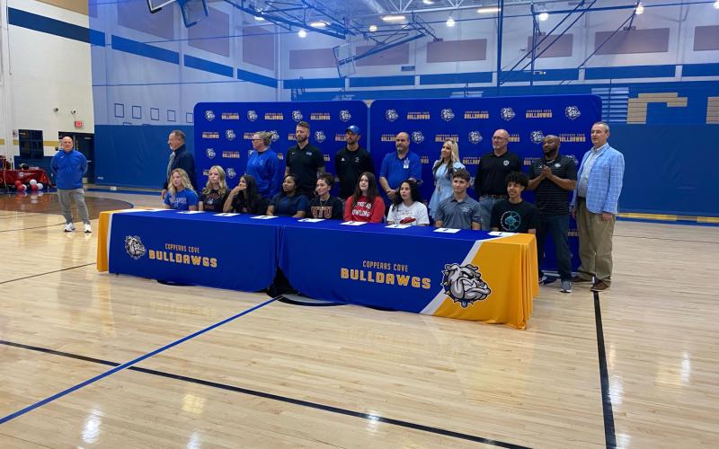 Nine CCHS student athletes celebrate signing to play at the collegiate level.