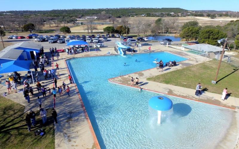 Aerial view of City Park pool in Copperas Cove