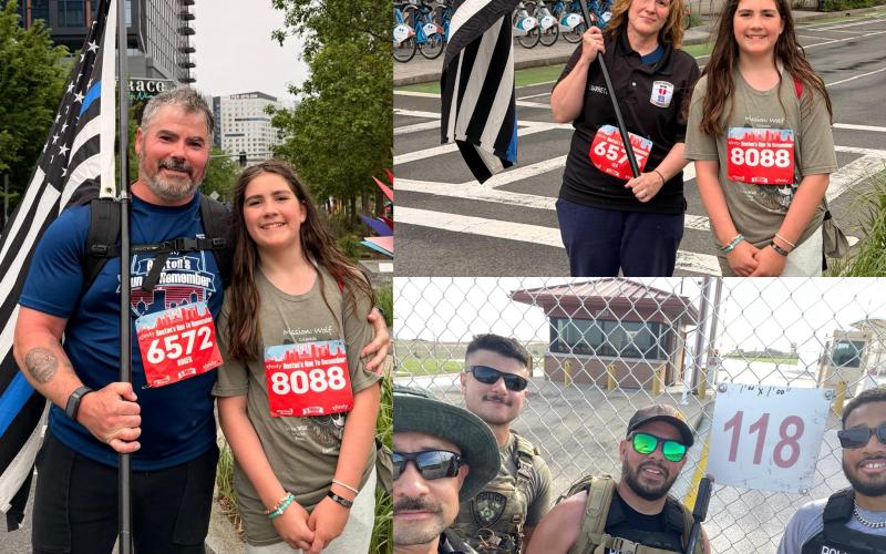 Courtesy Photo/CCPD - The family of Officer Elijah Garretson along with Garretson's CCPD family ran in Boston and in Texas on Saturday to remember him.