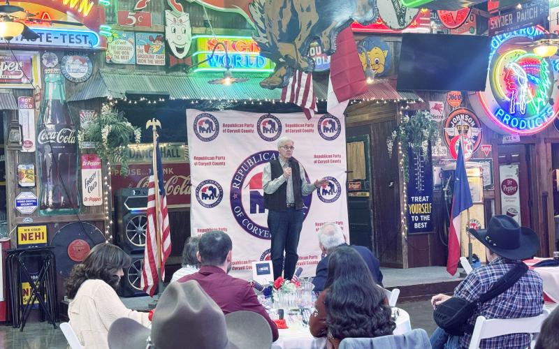 Texas Lt. Gov. Dan Patrick speaks at the annual Coryell County Republican Party's Lincoln Reagan dinner on Feb. 21.