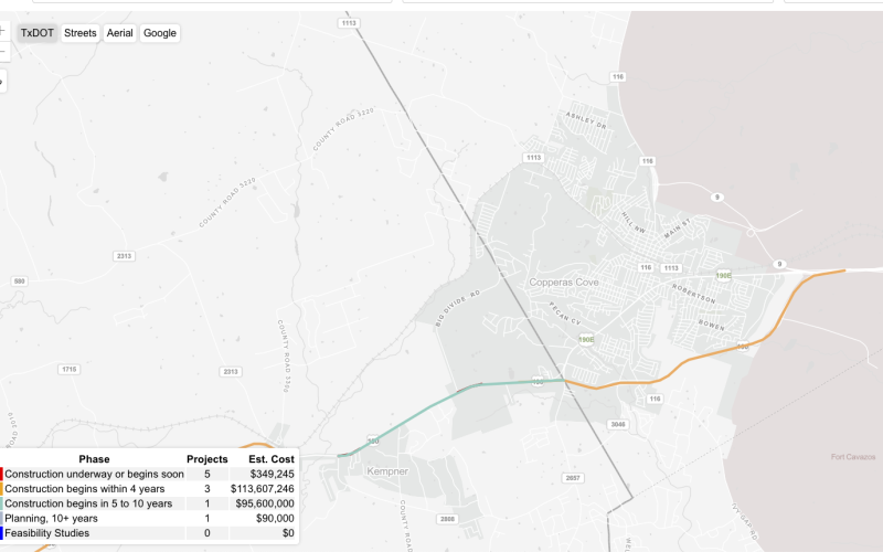 The U.S. 190 bypass widening project is set to begin on Feb. 16.