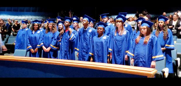 CCLP/DAVID J HARDIN - Crossroads High School 2016 Spring Graduates, during the ceremony held Thursday at the Lea Ledger Auditorium in Copperas Cove,