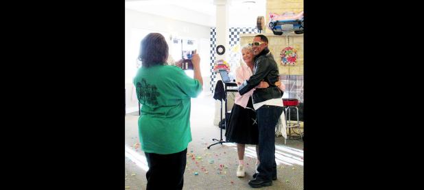 CCLP/BRITTANY FHOLER - Stoney Brook resident Penny Weaver and culinary director Warrell Spence were crowned Queen and King of the Sock Hop at Stoney Brook Assisted Living’s sock hop themed 6th anniversary party on Friday.