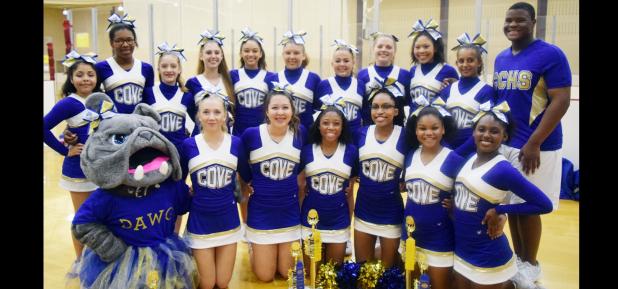 CCISD/Courtesy Photo - The CCHS Varsity and Junior Varsity squads won multiple awards at the UCA camp at Texas A&M including first place in their respective cheer divisions. Four varsity cheerleaders were also named All-American cheerleaders.