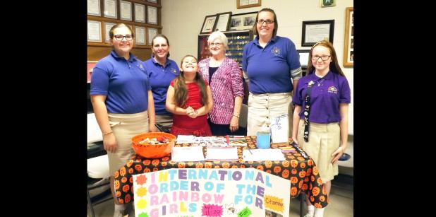 CCLP/DAVID J. HARDIN - Members of the International Order of the Rainbow Girls were on hand to talk to Cove residents about the organization and their service projects during the open house held Sunday at Mt. Hiram Masonic Lodge #595.