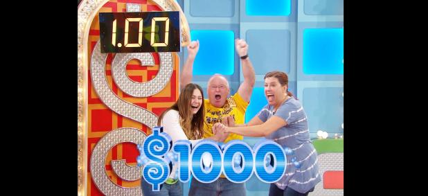Courtesy Photo/CBS - Manfred Zimmer of Copperas Cove rejoices with fellow contestants at winning $1,000 on The Price Is Right. Zimmer went on to win the Final Showcase, worth more than $40,000.