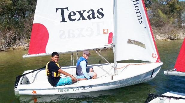 Courtesy photos/CCISD - Copperas Cove High School students Brett Alber and Eli Ortiz competed in the Austin Yacht Club High School Fall Classic Regatta on Lake Travis placing 12th.