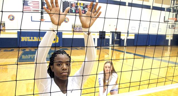 CCLP/TJ MAXWELL -- Copperas Cove junior Chyanne Chapman, left, and senior Bailey French were recently named to the Texas Sports Writers Association All-State list. Chapman was voted Second Team Middle Blocker and French received Honorable Mention as a libero.