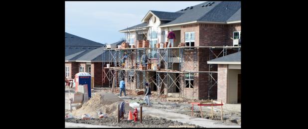 CCLP/LYNETTE SOWELL - Construction continues on the last of six buildings of Constitution Court Phase II. Constitution Court will begin accepting applications for the first completed units of the 72-unit addition next week.
