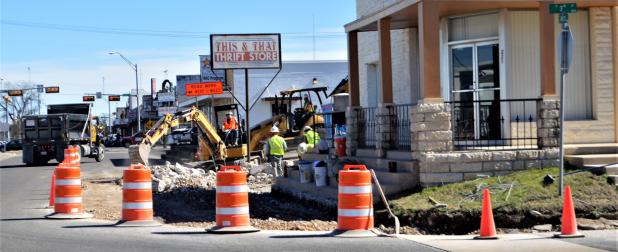 CCLP/LYNETTE SOWELL - Contractors are already at work on the first phase of the Avenue D sidewalk improvements which will go from the corner of Avenue D and South 3rd Street to the corner of Avenue D and South 2nd Street. The project should take approximately six months to complete.