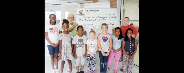 Courtesy Photo - The Copperas Cove Optimist International Club made a donation to the Boys and Girls Club of Copperas Cove for $600. Pictured are Zariyah J., Zekhylen J., Optimist President Sandor Vegh, Alyssa T., Hailey T., Destiny M., Denise M., Alani J., and Branch Director Arin Newberry.