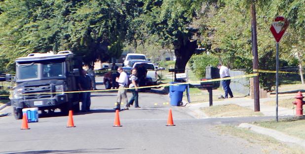 CCLP/LYNETTE SOWELL - Investigators with the Copperas Cove Police Department process the scene of a shooting in the 600 block of North 17th Street on Wednesday afternoon which occurred after about a three-hour standoff.