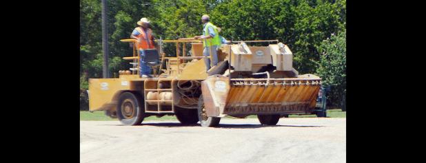 CCLP/LYNETTE SOWELL - The Coryell County Road & Bridge Department has been at work to repave Kenney and Nathan Drives in Sunset Estates north of the Copperas Cove city limits. The roads will not be owned or maintained by the county until the area property owners pay off repairs via a road district tax.