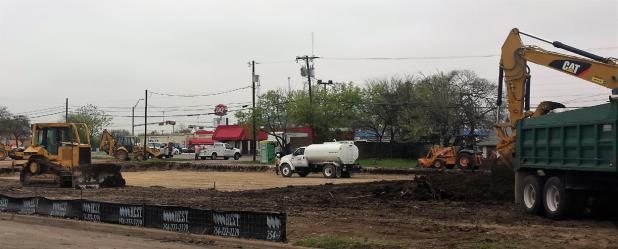CCLP/LYNETTE SOWELL - Demolition began last week on the structure at 202 N. 1st St. to make way for the construction of Family Dollar. The store located in Cove Terrace Shopping Center will move to this location in summer 2017 after construction is complete.