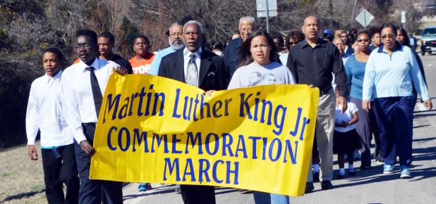 File Photo - Dr. Martin Luther King Jr. supporters march down Fm 116 in Copperas Cove as they pay tribute during the annual march to honor the legacy of the rights activist.