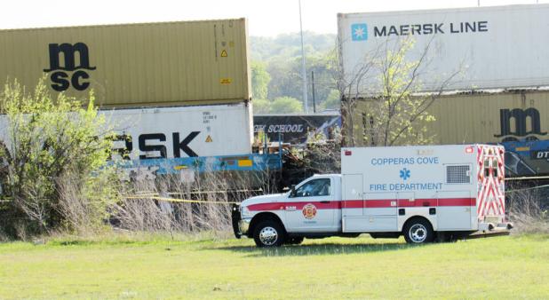 CCLP/BRITTANY FHOLER - First responders were on the scene after a BNSF Railroad train struck a 16-year-old Copperas Cove High School student who was crossing the tracks late Wednesday afternoon.