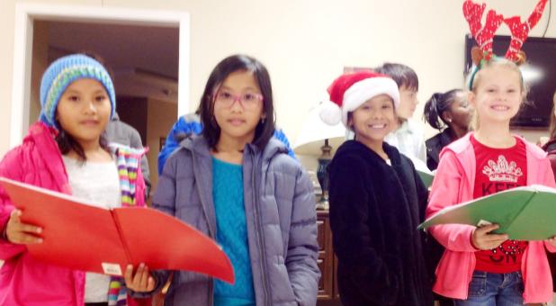 Courtesy Photo/CCISD - The Clements/Parsons Elementary Honor Choir shared its gift of song under the direction of music teachers Tino Sanchez and Ivan Calzada with the residents and staff of the Hill Country Nursing Home and Rehabilitation Center. Students sang Silent Night and other resident favorites reminiscent of the holiday season.