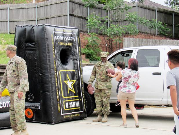 CCLP/BRITTANY FHOLER The Army had games set up for kids to play at the 5th Annual Month of the Military Child Celebration held at the ASYMCA in Copperas Cove Saturday.