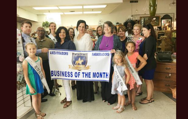 COURTESY PHOTO <p> The Copperas Cove Chamber of Commerce Ambassadors selected Decor and More as the business of the month for July.  Pictured with the Ambassadors are royalty from the Five Hills Scholarship Program.