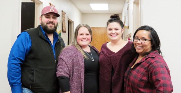 CCLP/DAVID J. HARDIN - New Coryell COunty Extension agents are Robert Ferguson, Bridgette Alvarado, Emily Holmes and Liz Espie.