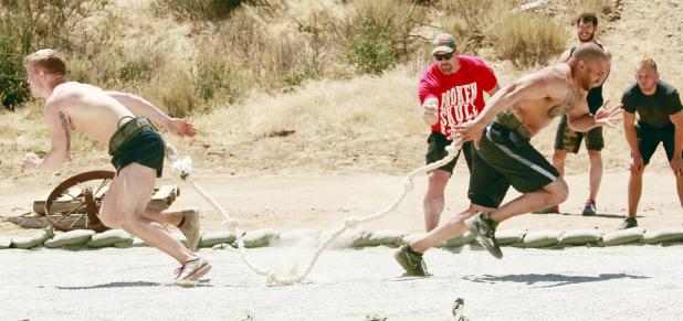 CCLP/Courtesy Photo - Former Kempner resident, Staff Sergeant Colton Smith, left, competes during an episode of Steve Austin’s Broken Skull Challenge which airs Sunday at 6 p.m. on CMT.