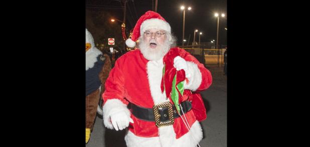 CCLP/LEE LETZER - Santa makes his way to the christmas tree during the tree lighting ceremony, Thursday at Copperas Cove City Park.