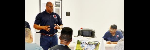 CCLP/LYNETTE SOWELL - Jonathan Haywood, president of Star Group – Veterans Helping Veterans, talks about the upcoming health fair at the Copperas Cove Civic Center on Sept. 17.