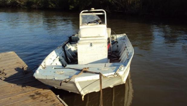 The boat operated by Kevin Adams on Memorial weekend in 2012.
