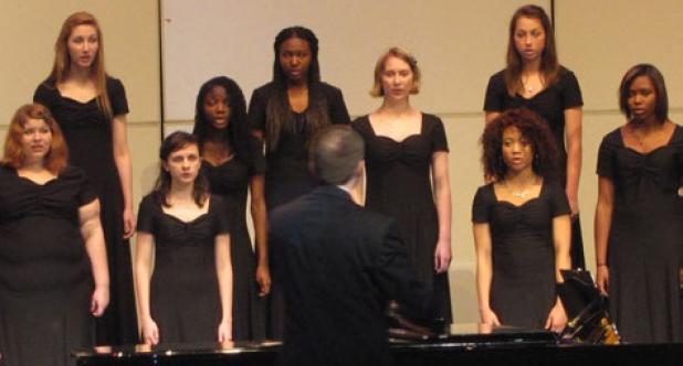 Copperas Cove High School choir teams meet at Lea Ledger Auditorium Thursday for a pre-UIL choir concert.