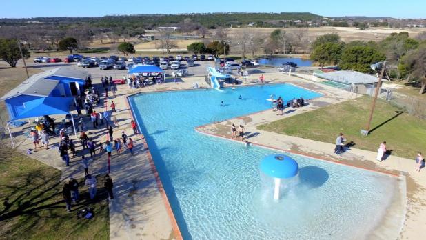 Aerial view of City Park pool in Copperas Cove