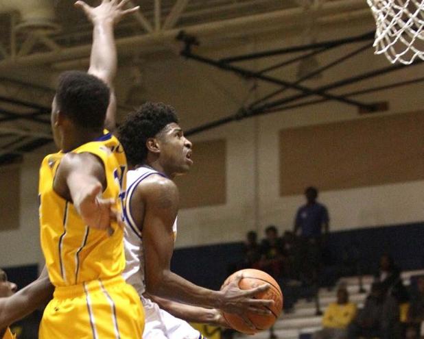 Copperas Cove senior Rashard Odomes drives the the basket for two of his game-high 31 points in the Bulldawgs’ 81-66 win over the No. 17 La Vega Pirates. Odomes notched a triple-double in the win with 15 rebounds and 11 assists to go with his 31 points. The Dawgs open District 12-6A play on Friday at Ellison.