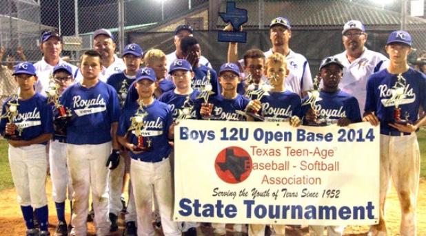 The 12U Copperas Cove Royals finished secondout of 14 teams at  the 2014 Texas Teenage Baseball 12U Open Base State Tournament in Belton last week. Out of more than 500 12U teams in Texas, the Royals finished in second place.