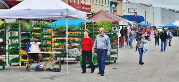 Foot traffic picked up despite gray skies Saturday at the Herb & Art Festival in Lampasas.