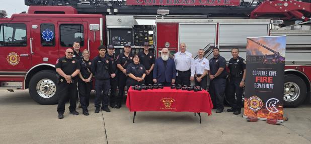Courtesy Photo --   The Copperas Cove Fire Department received a donation of HEN nozzles from the HEN Foundation. These nozzles provide advanced suppression technology designed to improve firefighter safety and operational effectiveness on the fireground. The HEN Foundation’s mission to support fire departments through equipment donations, grants, and hands-on training directly impacts the ability of departments to better protect the communities they serve.
