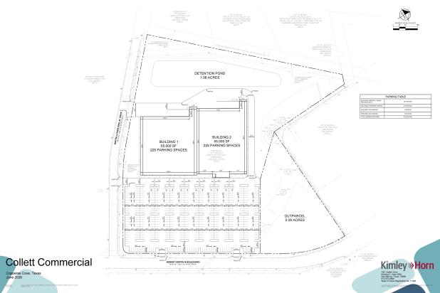 The site plan for the future Hobby Lobby and Academy stores in Copperas Cove.
