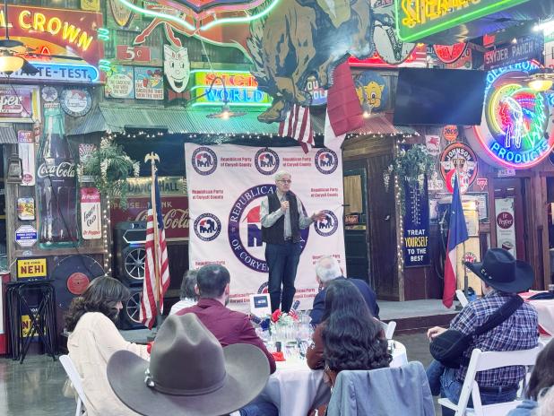 Texas Lt. Gov. Dan Patrick speaks at the annual Coryell County Republican Party's Lincoln Reagan dinner on Feb. 21.