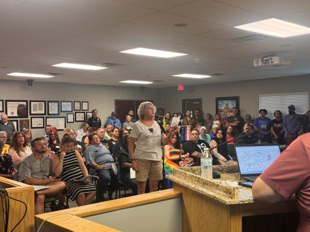 A Copperas Cove resident speaks during Tuesday's Copperas Cove city council meeting. 