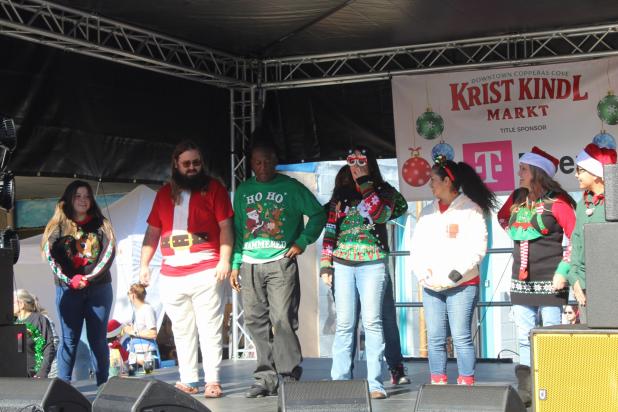 An ugly Christmas sweater contest was part of the annual Krist Kindl Markt in downtown Copperas Cove.