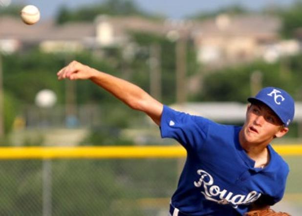 12U Royals pitcher Colby Jost sends an offering towards home plate during their championship game against the Rangers on Thursday at Copperas Cove City Park.