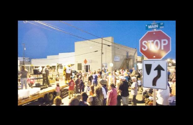 Citizens of Copperas Cove gather around the stage on Main St. as they celebrate the kickoff of National Nigh Out.