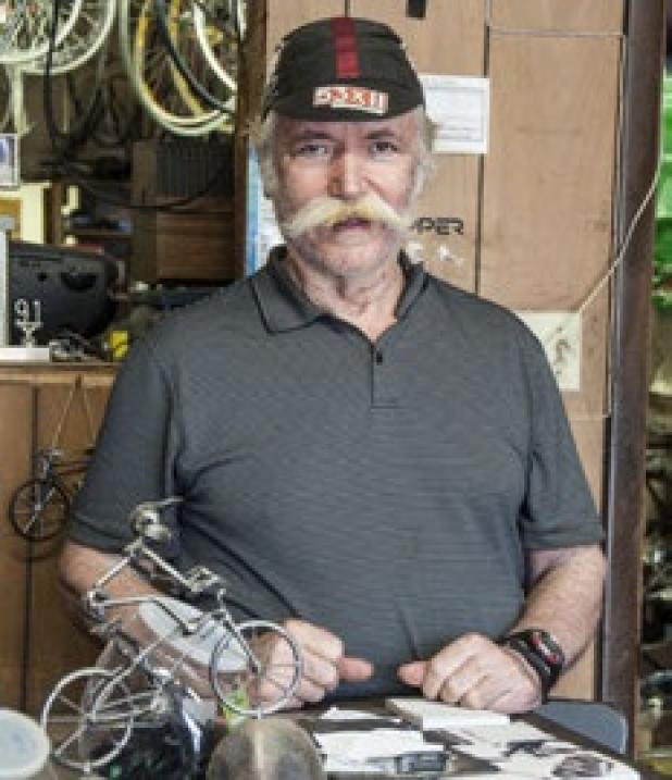 Larry Brooks, owner of Larry’s Bike Shop of Cove says when it comes to his bikes, “I’m like a used Ferrari or Mercedes dealer.
