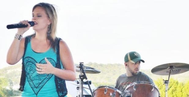 Holly Tucker belts out a tune during Music At The Gap.