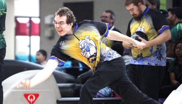 Copperas Cove’s James Norris bowls during match play against Ellison Monday at Hallmark Lanes in Killeen. The Cove boys bowlers improved to 5-0 with their 12-5 win over Ellison. The girls team falls to 2-3 with a 13-4 loss to Elliosn. Both teams resume action against the bye on Monday.