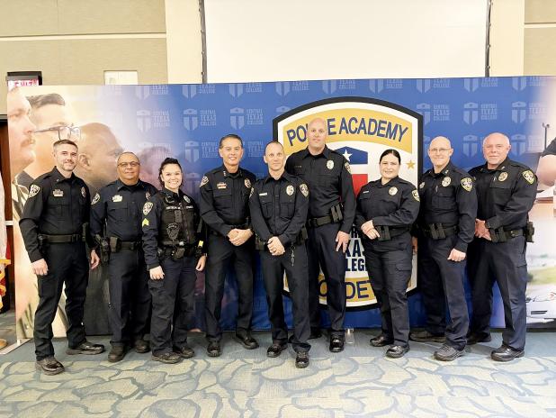 Copperas Cove Police Department new officers, Officer Frame, Officer Santos, and Officer Jaccaud who were sworn in on Dec. 12.