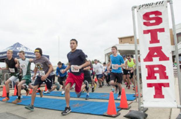 Fastest runners of the race take an early start during Sunday’s Silver Classic at Metroplex Hospital.
