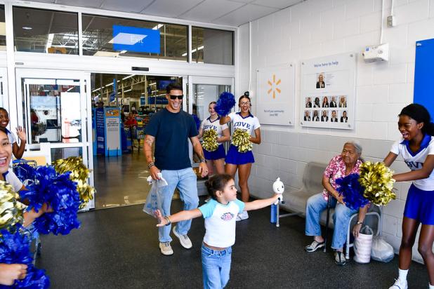 Copperas Cove High School cheerleaders bring smiles at last weekend’s Stuff the Bus held at Walmart. The school supplies drive brought in approximately $50,000 worth of school supplies for district students.
