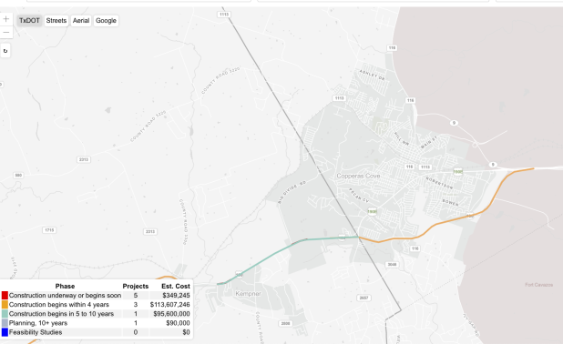 The U.S. 190 bypass widening project will be let for bid in November 2025.