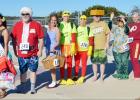 CCLP/LYNETTE SOWELL - There were six entries in the first-ever costume contest at Saturday morning’s annual Polar Bear Swim at City Park pool.